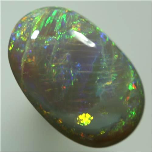 SOLID SEMI BLACK OPAL Orange, green and turquoise